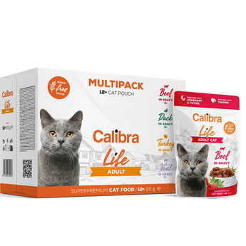 Calibra Cat Life Adult Wet Food Multipack 12x85g