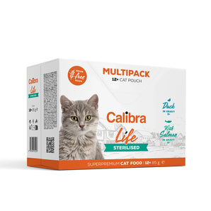 Calibra Cat Life Sterilised Wet Food Multipack 12x85g