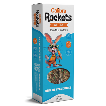 Calibra Rockets Sticks Rabbits & Rodents Vegetable 120g