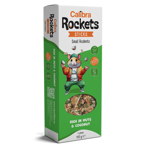 Calibra Rockets Sticks Small Rodents Nut & Coconut 120g