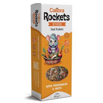 Calibra Rockets Sticks Small Rodents Vegetable & Nut 120g