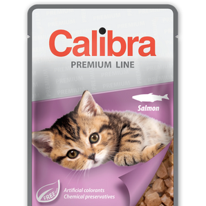 Calibra Cat Premium Kitten Salmon Wet Food Pouch 24x100g
