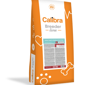 Calibra Dog Breeder Junior Small & Medium Dry Food - Fresh Beef Flavour 20kg
