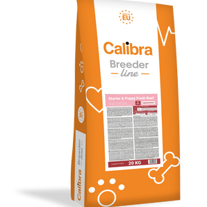 Calibra Dog Breeder Starter & Puppy Dry Food - Fresh Beef Flavour 20kg