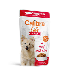Calibra Dog Life Adult Beef Wet Food Pouch 10x150g