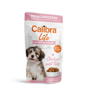 Calibra Dog Life Puppy & Jnr Chicken Wet Food Pouch 10x150g