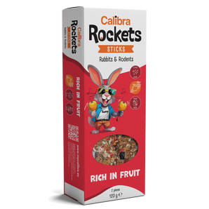 Calibra Rockets Rabbits & Rodents Fruit Sticks 120g